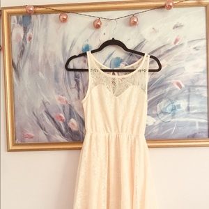 Eggshell white dress